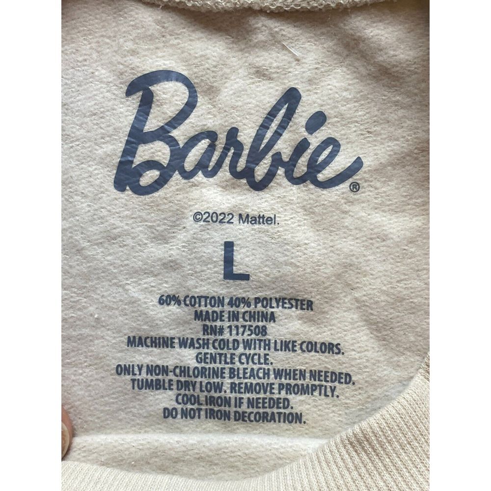 Barbie‎ Sweatshirt Womens Large Beige Ethnic Pride Oversized Pullover Ladies - Picture 3 of 7